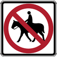 thumbnail image 1 of Vinyl Stickers - No Horseback Riding - Safety and Warning Warehouse Signs Stickers - 18" x 24" - 3 Pack, 1 of 5