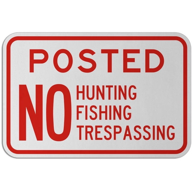 Vinyl Stickers - No Hunting Fishing Trespassing Sign 2 - Safety and ...