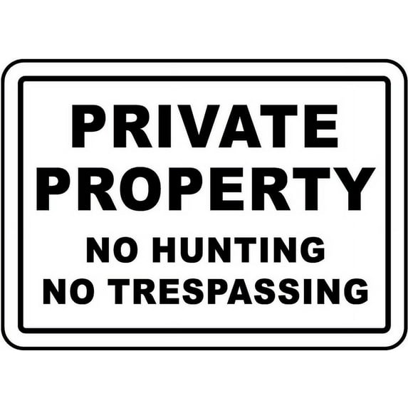 Vinyl Stickers - No Hunting No Trespassing Sign - Safety and Warning Warehouse Signs Stickers - 24" x 30" - 6 Pack