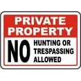 thumbnail image 1 of Vinyl Stickers - No Hunting or Trespassing Sign - Safety and Warning Warehouse Signs Stickers - 13" x 9" - 6 Pack, 1 of 5