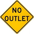 thumbnail image 1 of Vinyl Stickers - No Outlet Sign - Safety and Warning Warehouse Signs Stickers - 24" x 30" - 6 Pack, 1 of 5