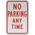 thumbnail image 1 of Vinyl Stickers - No Parking Any Time Sign Q5 - Safety and Warning Warehouse Signs Stickers - 3.5" x 5" - 6 Pack, 1 of 5