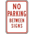thumbnail image 1 of Vinyl Stickers - No Parking Between Signs Sign R4 - Safety and Warning Warehouse Signs Stickers - 3.5" x 5" - 3 Pack, 1 of 5