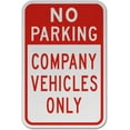 thumbnail image 1 of Vinyl Stickers - No Parking Company Vehicles Only Sign S2 - Safety and Warning Warehouse Signs Stickers - 13" x 9" - 3 Pack, 1 of 5