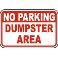 thumbnail image 1 of Vinyl Stickers - No Parking Dumpster Area Sign S6 - Safety and Warning Warehouse Signs Stickers - 18" x 24" - 6 Pack, 1 of 5