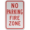 thumbnail image 1 of Vinyl Stickers - No Parking Fire Zone Sign X3 - Safety and Warning Warehouse Signs Stickers - 24" x 30" - 10 Pack, 1 of 5