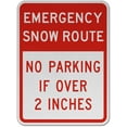 thumbnail image 1 of Vinyl Stickers - No Parking If Over 2 Inches Sign X6 - Safety and Warning Warehouse Signs Stickers - 13" x 9" - 3 Pack, 1 of 5