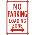 thumbnail image 1 of Vinyl Stickers - No Parking; Loading Zone - Safety and Warning Warehouse Signs Stickers - 3.5" x 5" - 6 Pack, 1 of 3