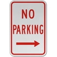 thumbnail image 1 of Vinyl Stickers - No Parking (Right Arrow) Sign N6 - Safety and Warning Warehouse Signs Stickers - 3.5" x 5" - 3 Pack, 1 of 5
