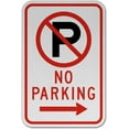 thumbnail image 1 of Vinyl Stickers - No Parking (Right Arrow) Sign N7 - Safety and Warning Warehouse Signs Stickers - 13" x 9" - 3 Pack, 1 of 5