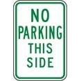 thumbnail image 1 of Vinyl Stickers - No Parking This Side Sign E2 - Safety and Warning Warehouse Signs Stickers - 3.5" x 5" - 3 Pack, 1 of 5