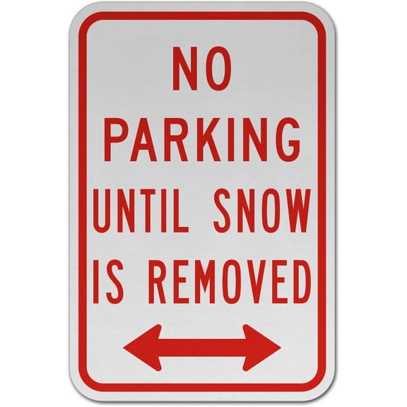 Vinyl Stickers - No Parking Until Snow Removed Sign F4 - Safety and Warning Warehouse Signs Stickers - 3.5" x 5" - 3 Pack