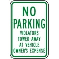 thumbnail image 1 of Vinyl Stickers - No Parking Violators Towed Away Sign 1 - Safety and Warning Warehouse Signs Stickers - 18" x 24" - 6 Pack, 1 of 5