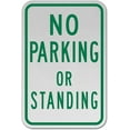 thumbnail image 1 of Vinyl Stickers - No Parking or Standing Sign A1 - Safety and Warning Warehouse Signs Stickers - 18" x 24" - 3 Pack, 1 of 5