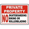 thumbnail image 1 of Vinyl Stickers - No Skateboarding No Rollerblading Sign 1 - Safety and Warning Warehouse Signs Stickers - 13" x 9" - 6 Pack, 1 of 5