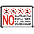 thumbnail image 1 of Vinyl Stickers - No Skateboarding Rollerblading Sign I6-Safety and Warning Warehouse Signs Stickers - 10" x 7" - 10 Pack, 1 of 5