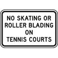 thumbnail image 1 of Vinyl Stickers - No Skating on Tennis Courts Sign - Safety and Warning Warehouse Signs Stickers - 3.5" x 5" - 6 Pack, 1 of 5