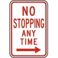 thumbnail image 1 of Vinyl Stickers - No Stopping Any Time Sign K3 - Safety and Warning Warehouse Signs Stickers - 3.5" x 5" - 6 Pack, 1 of 5
