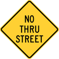 thumbnail image 1 of Vinyl Stickers - No Thru Street, Pennsylvania, Texas - Safety and Warning Warehouse Signs Stickers - 3.5" x 5" - 10 Pack, 1 of 5
