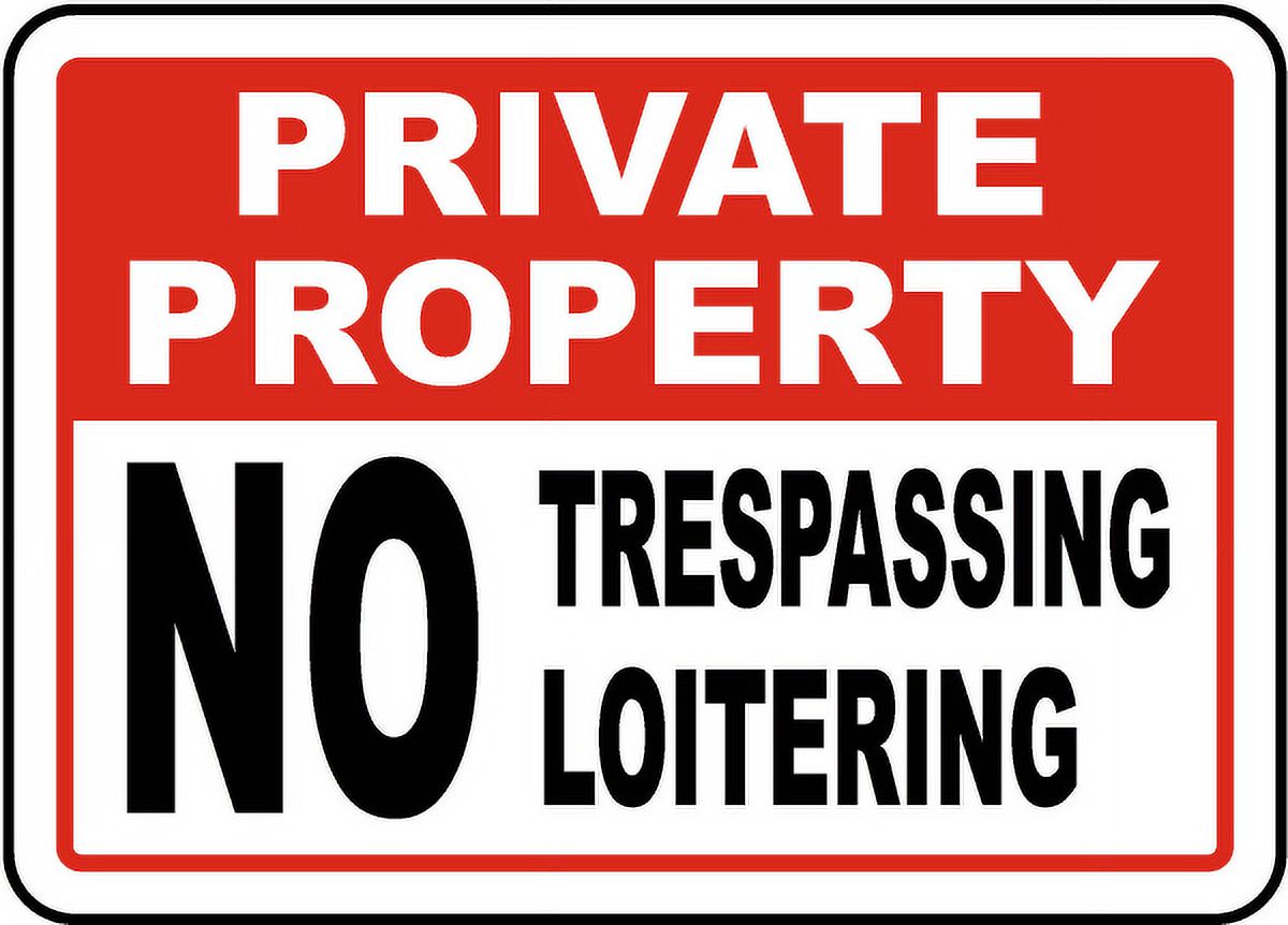 Vinyl Stickers - No Trespassing Loitering Sign - Safety and Warning ...