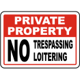 thumbnail image 1 of Vinyl Stickers - No Trespassing Loitering Sign - Safety and Warning Warehouse Signs Stickers - 3.5" x 5" - 10 Pack, 1 of 5