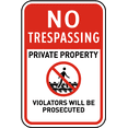 thumbnail image 1 of Vinyl Stickers - No Trespassing Railroad Sign - Safety and Warning Warehouse Signs Stickers - 24" x 30" - 10 Pack, 1 of 5