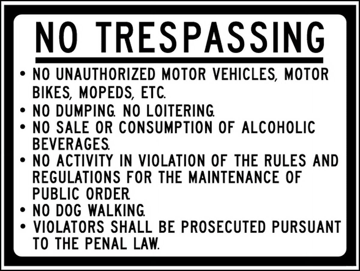 Vinyl Stickers - No Trespassing Sign - Safety and Warning Warehouse ...