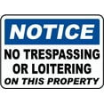 thumbnail image 1 of Vinyl Stickers - No Trespassing or Loitering Sign 1 - Safety and Warning Warehouse Signs Stickers - 13" x 9" - 10 Pack, 1 of 5
