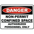 thumbnail image 1 of Vinyl Stickers - Non-Permit Confined Space Sign - Safety and Warning Warehouse Signs Stickers - 10" x 7" - 6 Pack, 1 of 5