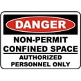 thumbnail image 1 of Vinyl Stickers - Non-Permit Confined Space Sign - Safety and Warning Warehouse Signs Stickers - 24" x 30" - 10 Pack, 1 of 5