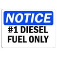 thumbnail image 1 of Vinyl Stickers - Notice - #1 Diesel Fuel Only Sign - Safety and Warning Warehouse Signs Stickers - 3.5" x 5" - 3 Pack, 1 of 5