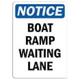 thumbnail image 1 of Vinyl Stickers - Notice - Boat Ramp Waiting Lane Sign - Safety and Warning Warehouse Signs Stickers - 3.5" x 5" - 3 Pack, 1 of 5