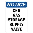 thumbnail image 1 of Vinyl Stickers - Notice - CNG Gas Storage Supply Valve Sign - Safety and Warning Warehouse Signs Stickers - 18" x 24" - 6 Pack, 1 of 5