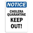 thumbnail image 1 of Vinyl Stickers - Notice - Cholera Quarantine Keep Out! Sign - Safety and Warning Warehouse Signs Stickers - 3.5" x 5" - 6 Pack, 1 of 5