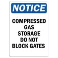 thumbnail image 1 of Vinyl Stickers - Notice - Compressed Gas Storage Do Not Sign - Safety and Warning Warehouse Signs Stickers - 18" x 24" - 3 Pack, 1 of 5
