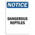 thumbnail image 1 of Vinyl Stickers - Notice - Dangerous Reptiles Sign - Safety and Warning Warehouse Signs Stickers - 24" x 30" - 10 Pack, 1 of 5
