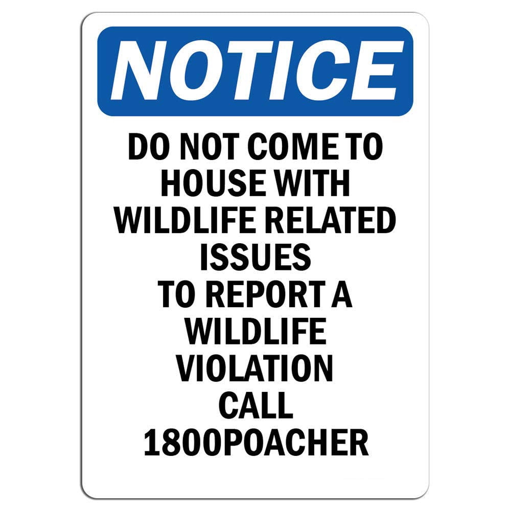 Not Coming Sticker Vinyl Stickers - Notice - Do Not Come to House with Wildlife Related ...