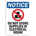 thumbnail image 1 of Vinyl Stickers - Notice - Do Not Store Supplies Sign with Symbol - Safety and Warning Warehouse Signs Stickers - 3.5" x 5" - 3 Pack, 1 of 5