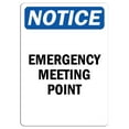 thumbnail image 1 of Vinyl Stickers - Notice - Emergency Meeting Point Sign - Safety and Warning Warehouse Signs Stickers - 24" x 30" - 3 Pack, 1 of 5