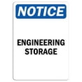 thumbnail image 1 of Vinyl Stickers - Notice - Engineering Storage Sign - Safety and Warning Warehouse Signs Stickers - 18" x 24" - 3 Pack, 1 of 5