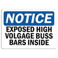 thumbnail image 1 of Vinyl Stickers - Notice - Exposed High Voltage Buss Bars Inside Sign - Safety and Warning Warehouse Signs Stickers - 3.5" x 5" - 3 Pack, 1 of 5