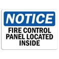 thumbnail image 1 of Vinyl Stickers - Notice - Fire Control Panel Located Inside -Safety and Warning Warehouse Signs Stickers - 10" x 7" - 6 Pack, 1 of 5