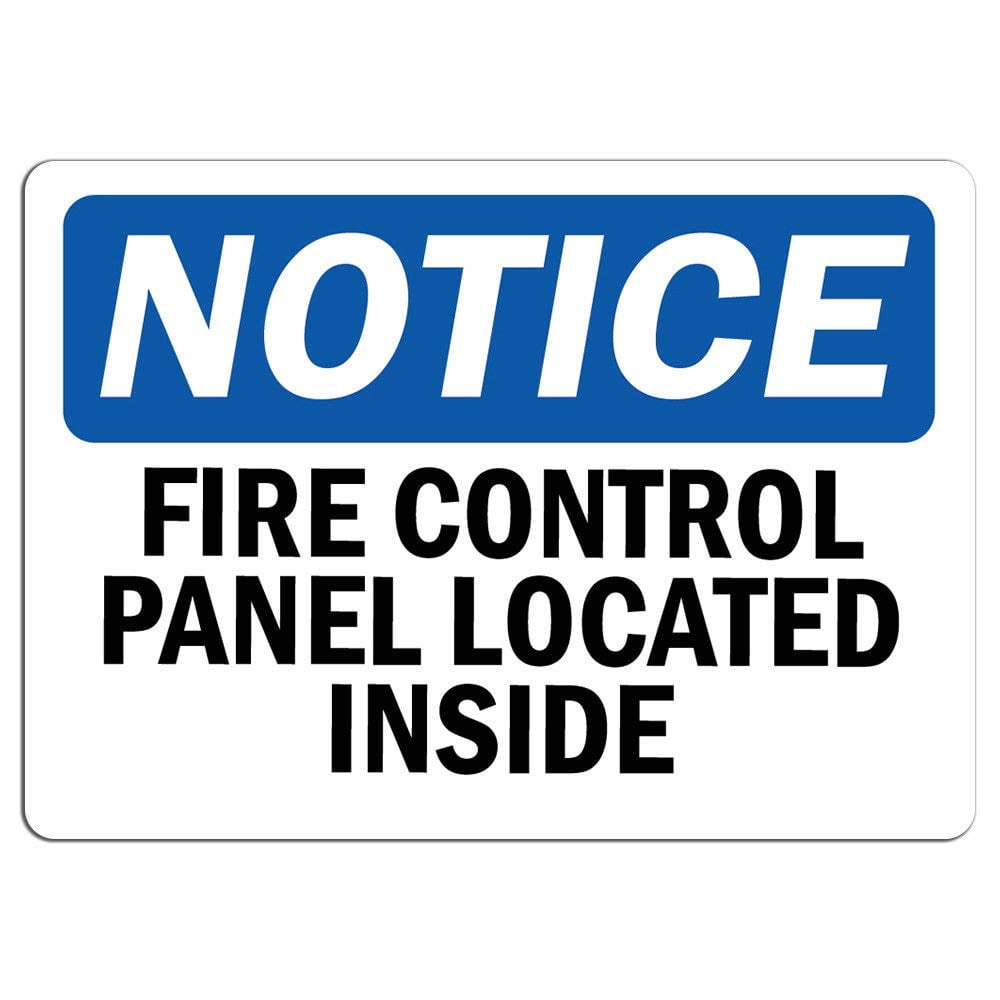 Fire Control Point Sticker Vinyl Stickers - Notice - Fire Control Panel Located Inside -Safety and ...