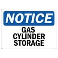 thumbnail image 1 of Vinyl Stickers - Notice - Gas Cylinder Storage Sign - Safety and Warning Warehouse Signs Stickers - 3.5" x 5" - 3 Pack, 1 of 5
