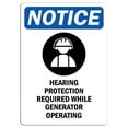 thumbnail image 1 of Vinyl Stickers - Notice - Hearing Protection Required Sign with Symbol - Safety and Warning Warehouse Signs Stickers - 24" x 30" - 6 Pack, 1 of 5
