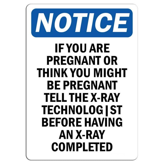 Vinyl Stickers - Notice - If You are Pregnant Or Think You Might Be Sign - Safety and Warning Warehouse Signs Stickers - 18" x 24" - 3 Pack