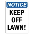 thumbnail image 1 of Vinyl Stickers - Notice - Keep Off Lawn! Sign - Safety and Warning Warehouse Signs Stickers - 10" x 7" - 10 Pack, 1 of 5