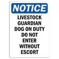 thumbnail image 1 of Vinyl Stickers - Notice - Livestock Guardian Dog On Duty Sign - Safety and Warning Warehouse Signs Stickers - 24" x 30" - 3 Pack, 1 of 5