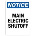 thumbnail image 1 of Vinyl Stickers - Notice - Main Electric Shutoff -Safety and Warning Warehouse Signs Stickers - 3.5" x 5" - 6 Pack, 1 of 5