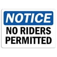 thumbnail image 1 of Vinyl Stickers - Notice - No Riders Permitted Sign - Safety and Warning Warehouse Signs Stickers - 13" x 9" - 3 Pack, 1 of 5